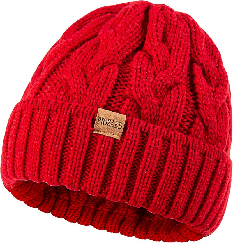 PIOZAED Womens Winter Knitted Beanie Hat Knit Warm Skull Cap Skull Cap Beanie for Women 2 Packs - Image 4